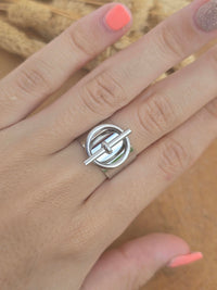 bague argenté 