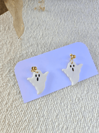 Boucles d’oreilles Halloween artisanales – fantômes ou araignées