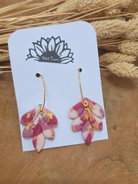 Boucles d'oreilles artisanales en argile polymère et acier inoxydable – Petit Trésor