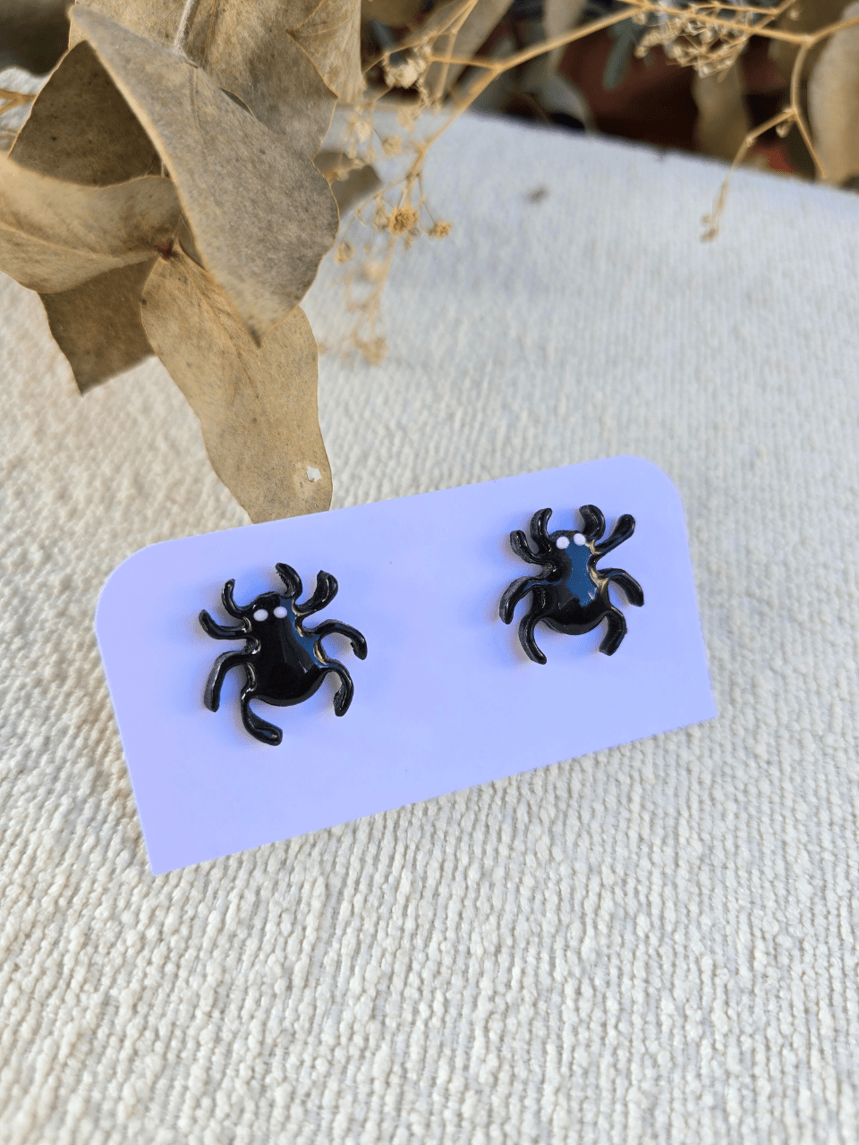 Boucles d’oreilles Halloween artisanales – fantômes ou araignées