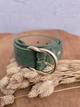 Ceinture en daim boucle dorée