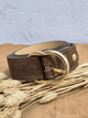Ceinture en daim boucle dorée