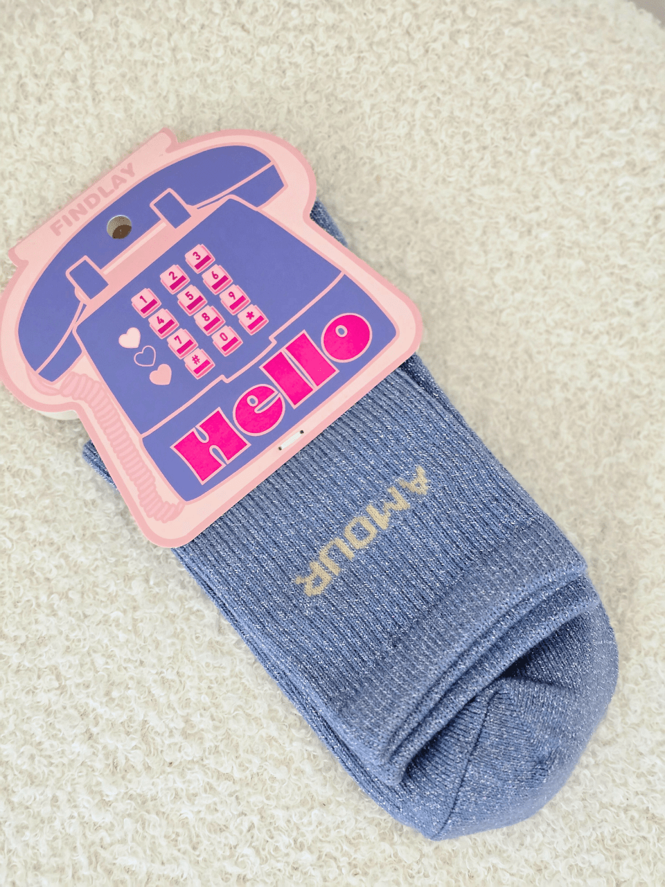 Chaussettes pailletées "AMOUR"