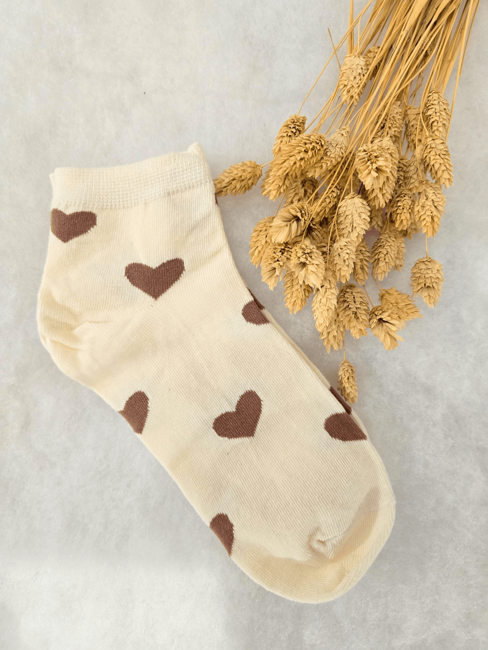 Chaussettes courtes cœur femme – Rouge ou choco