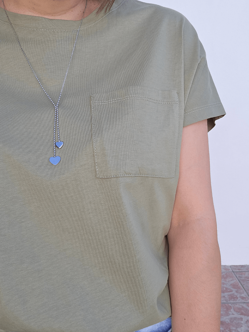Collier double cœur femme acier inoxydable – Bijou doré ou argenté