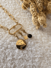 Collier "Wild & Free" – Acier inoxydable doré & charms symboliques