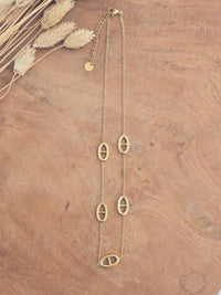 collier maille marine doré 