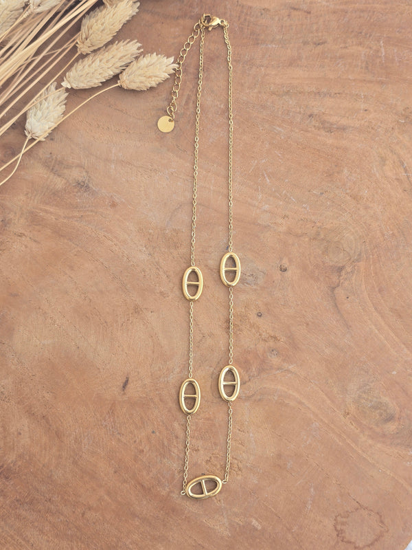 collier maille marine doré 