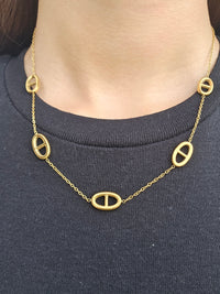 collier maille marine