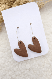 Boucles d’oreilles créoles cœur – Petit Trésor