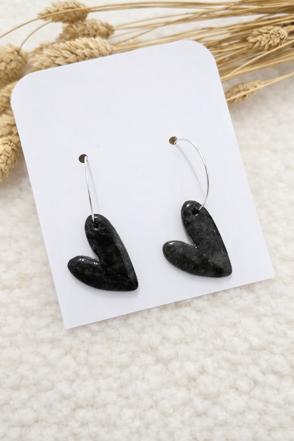 Boucles d’oreilles créoles cœur – Petit Trésor