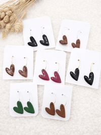 Boucles d’oreilles créoles cœur – Petit Trésor