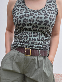 Débardeur en coton léopard – Taille unique 36 à 40