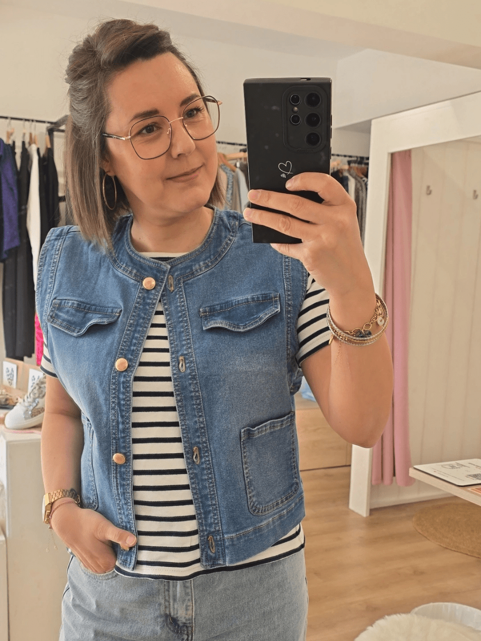 Gilet en jean sans manches