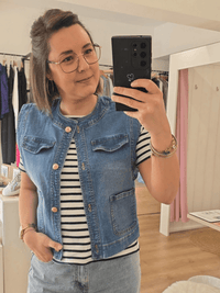 Gilet en jean sans manches