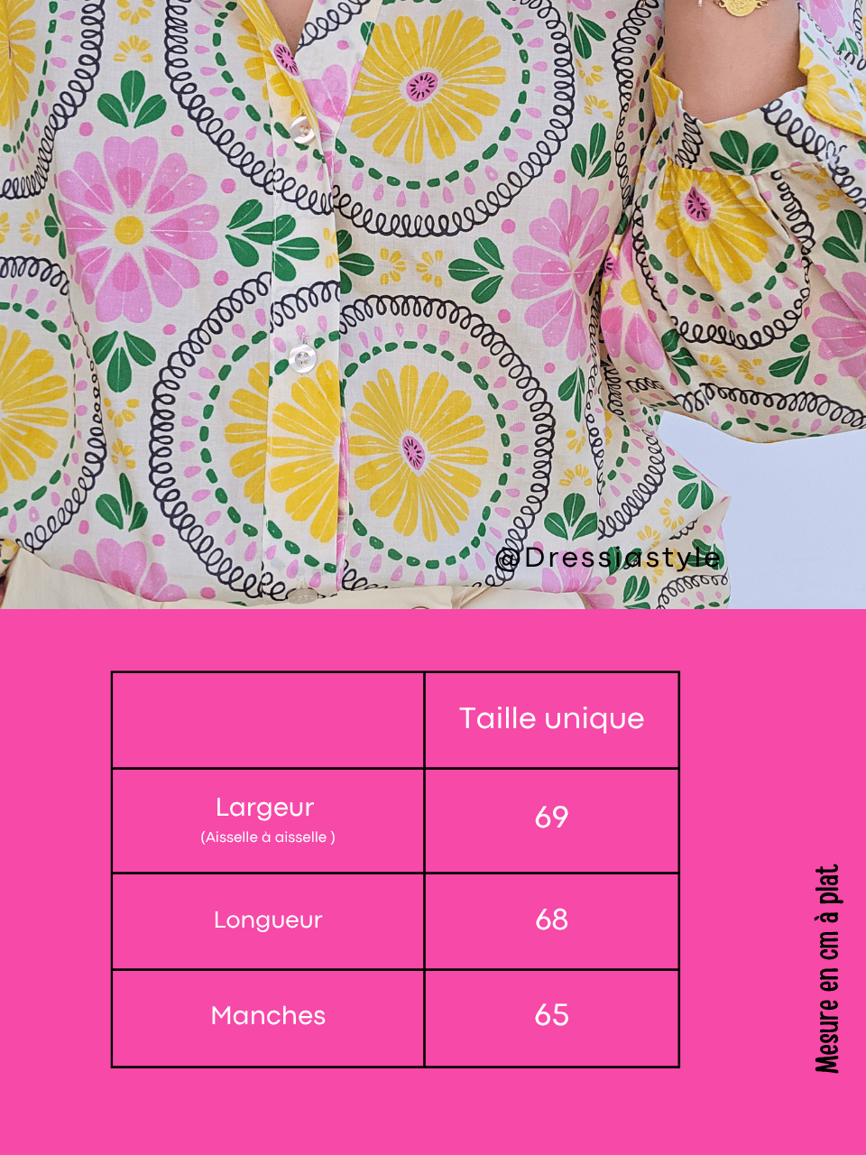 Blouse fleurie fluide col V – coton léger