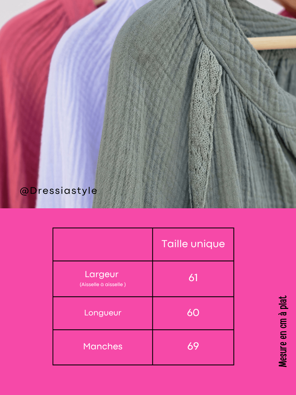 Chemise en gaze de Coton