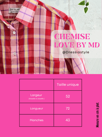 Chemise à carreaux rouges – Love By MD