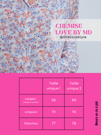 Chemise fleurie en viscose Love by MD