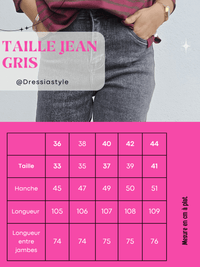 Jean gris ardoise femme – coupe droite large taille haute