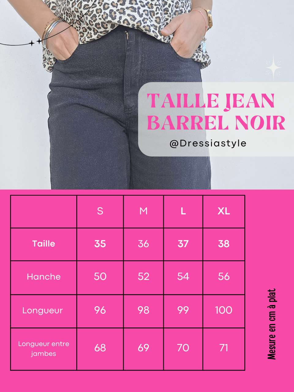 Jean barrel noir délavé