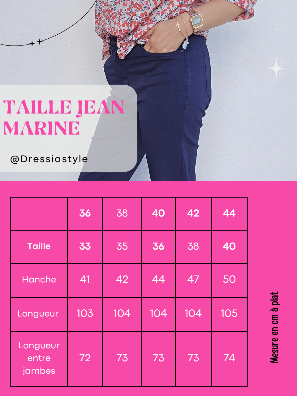 Jean femme straight marine