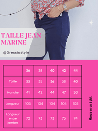 Jean femme straight marine