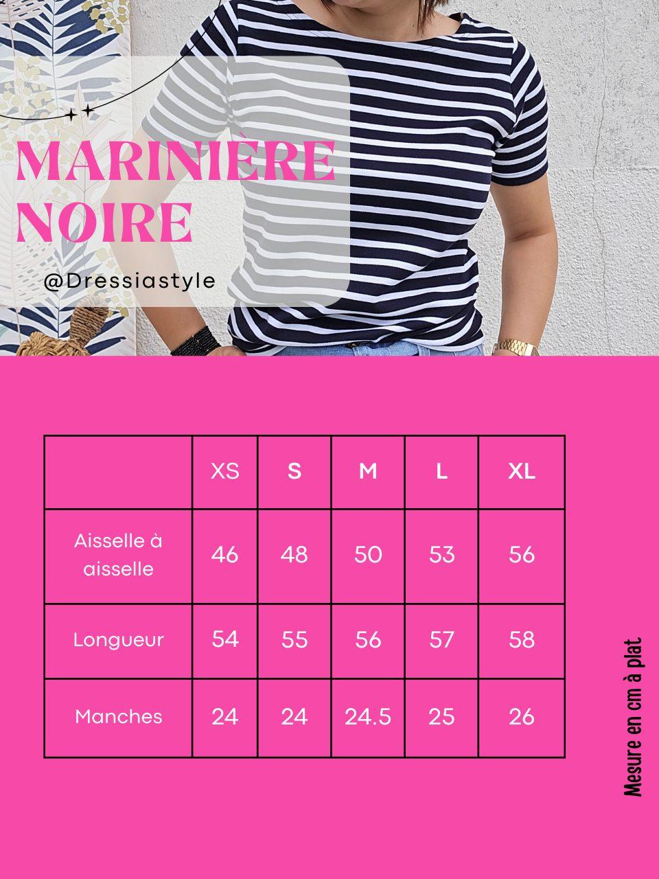 Marinière noir manches courtes - Love By MD