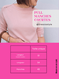 Pull femme manches courtes