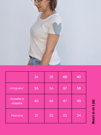 Tee-shirt femme écru en coton -  Mellinette