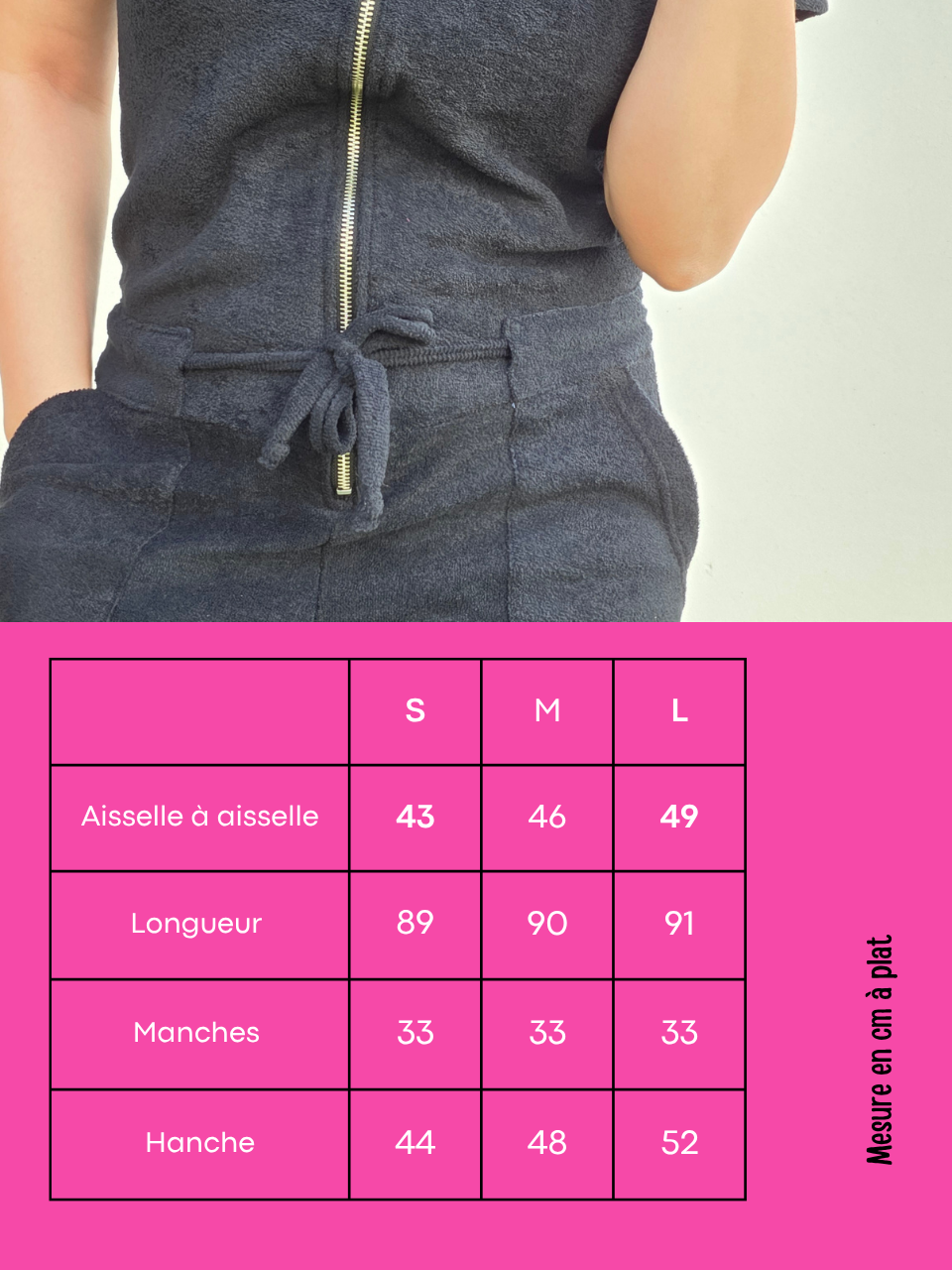 Combinaison short éponge noire Love By MD