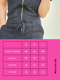 Combinaison short éponge noire Love By MD