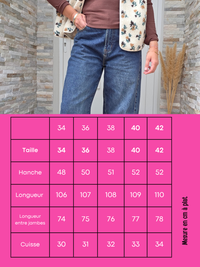 Jean barrel femme bleu vintage Oraije