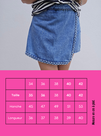 Jupe-short en jean bleu – Oraije