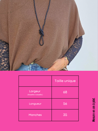 Pull oversize laine cachemire manches courtes