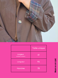 Trench long marron femme