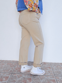 Jean femme straight beige