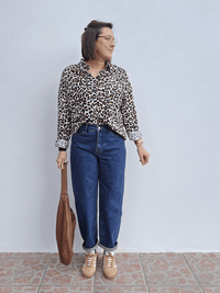 Chemise léopard fluide femme
