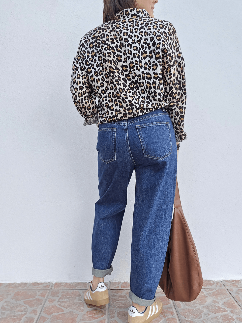 Jean barrel femme bleu brut