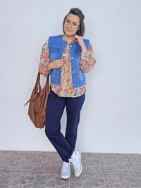 Jean femme straight marine