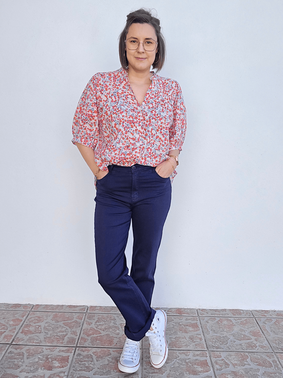 Jean femme straight marine