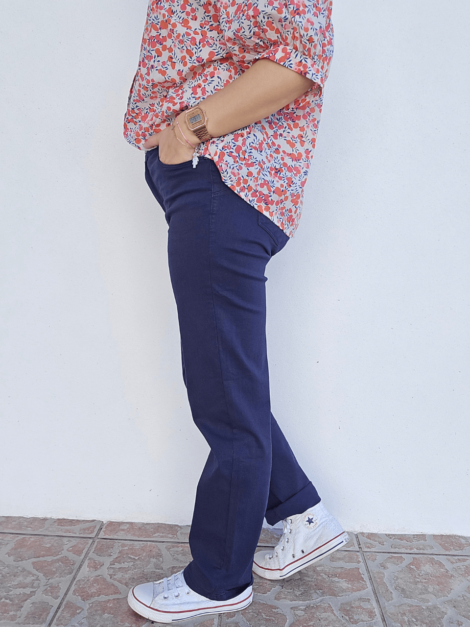 Jean femme straight marine