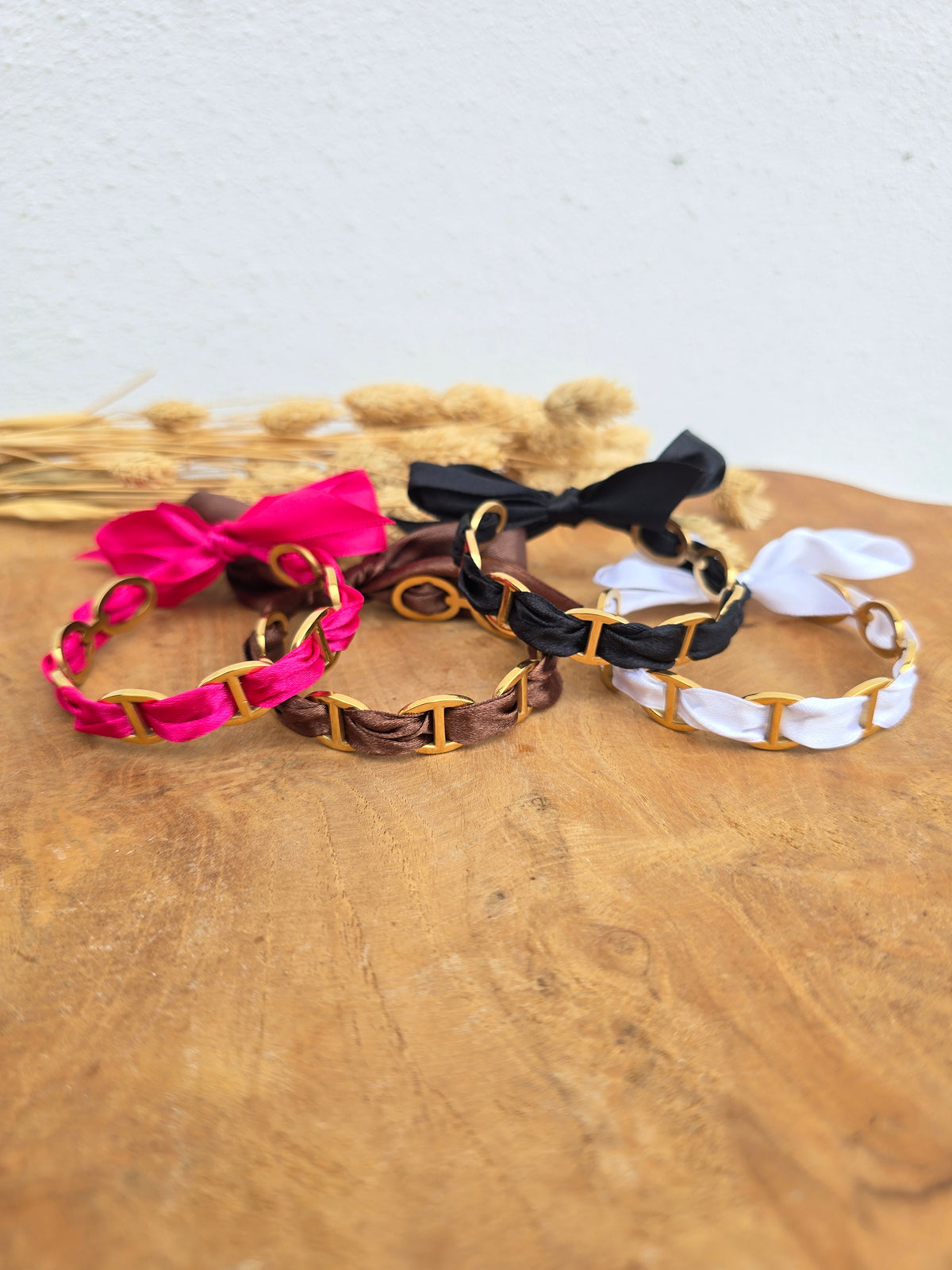 jonc maille marine ruban 