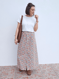 Jupe longue fleurie femme