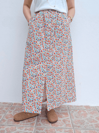 Jupe longue fleurie femme