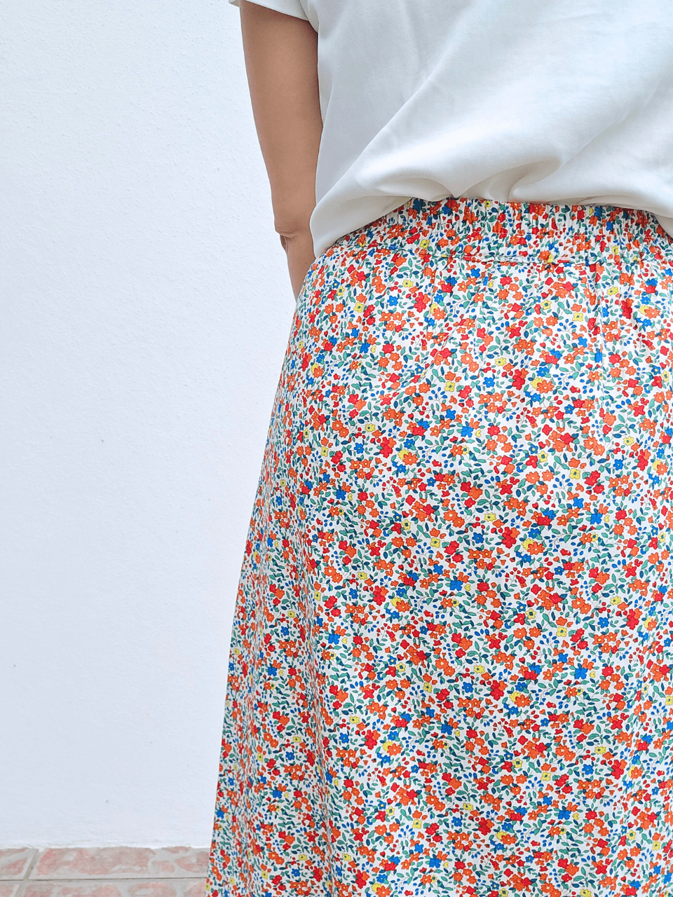 Jupe longue fleurie femme