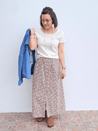 Jupe longue fleurie femme