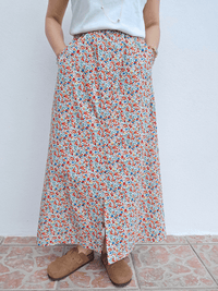 Jupe longue fleurie femme