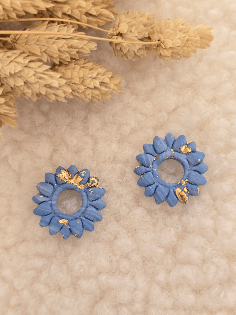 Pampilles tournesol boucles d’oreilles – Création artisanale française | Petit Trésor