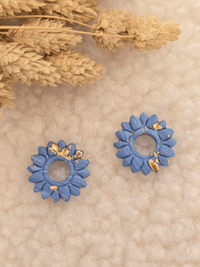 Pampilles tournesol boucles d’oreilles – Création artisanale française | Petit Trésor